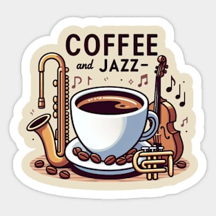 Coffee and Jazz Sticker